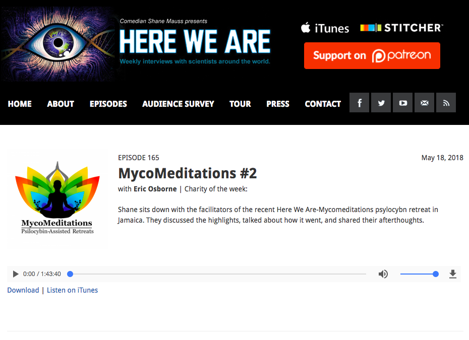 Join my self and the Mycomeditations team as we are interviewed by Comedian and Science Podcast host Shane Mauss